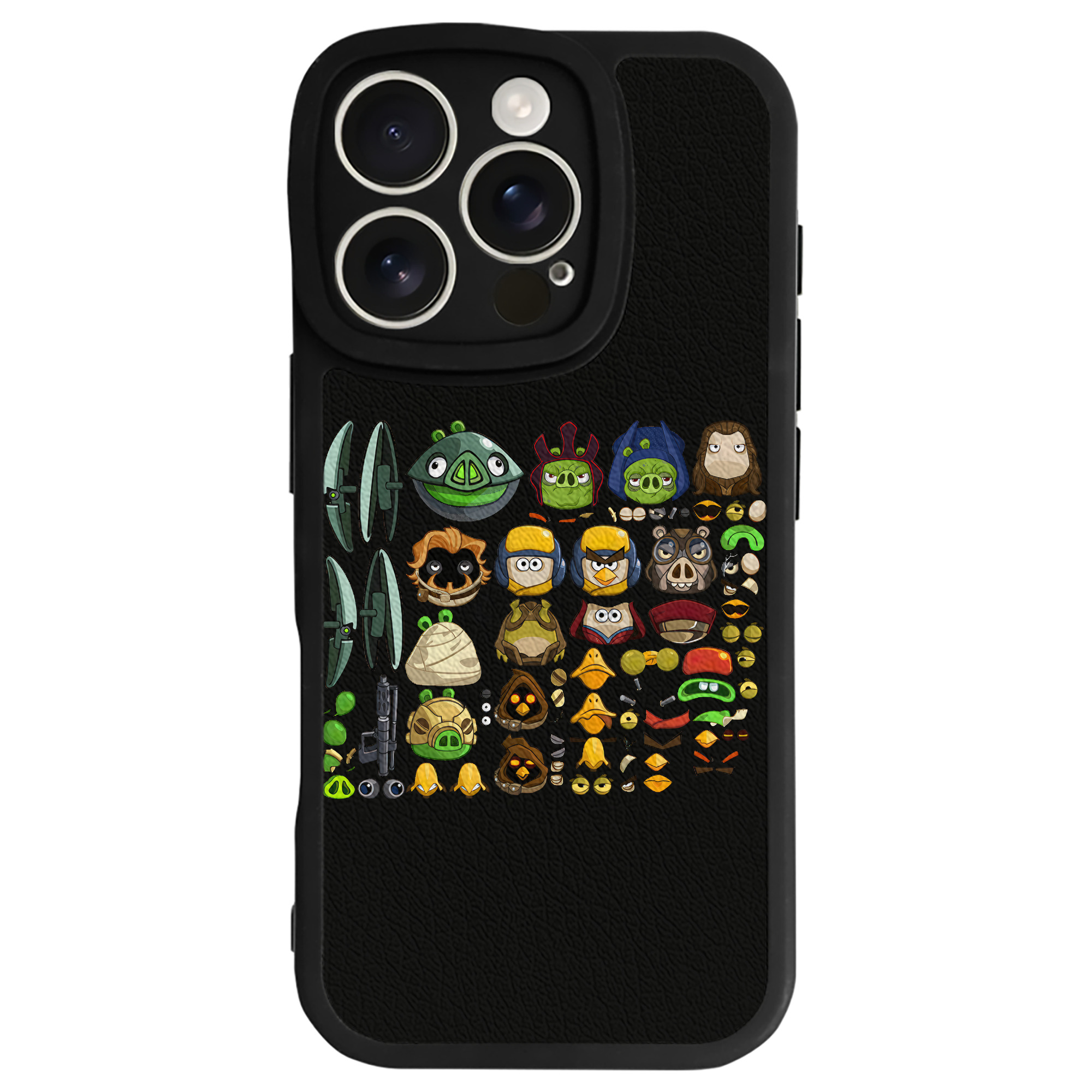 （画像用） Angry Birds アングリーバード 【iPhone 16シリーズ対応】シリコンスマホケース（レザー調） 材質：シリコン